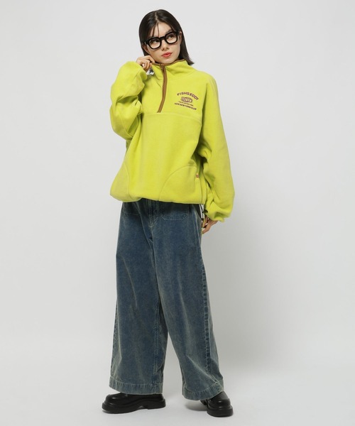 niko and...（ニコアンド）の「【NEW NEW YORK XMAS】コラボフリース（スウェット・レディース・ネイビー/ライトグリーン・LARGE/MEDIUM）」の8枚目の写真