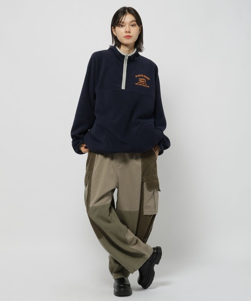 niko and...（ニコアンド）の「【NEW NEW YORK XMAS】コラボフリース（スウェット・レディース・ネイビー/ライトグリーン・LARGE/MEDIUM）」の11枚目の写真