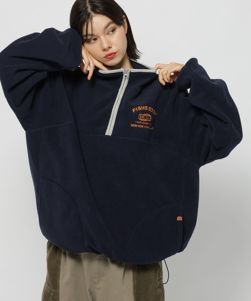 niko and...（ニコアンド）の「【NEW NEW YORK XMAS】コラボフリース（スウェット・レディース・ネイビー/ライトグリーン・LARGE/MEDIUM）」の13枚目の写真