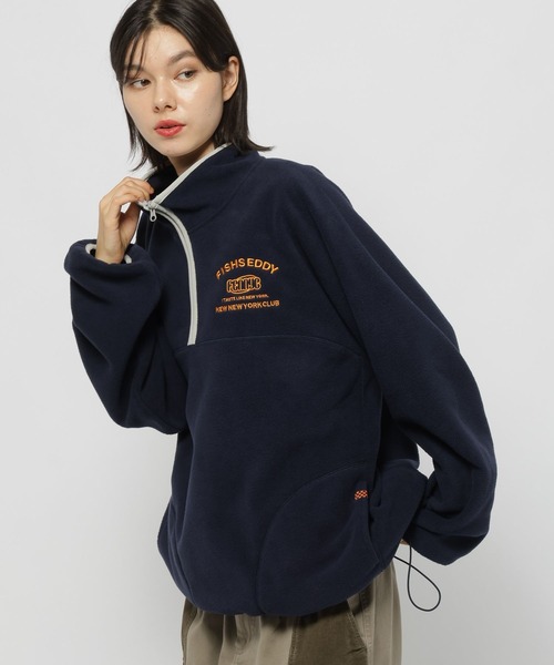 niko and...（ニコアンド）の「【NEW NEW YORK XMAS】コラボフリース（スウェット・レディース・ネイビー/ライトグリーン・LARGE/MEDIUM）」の14枚目の写真