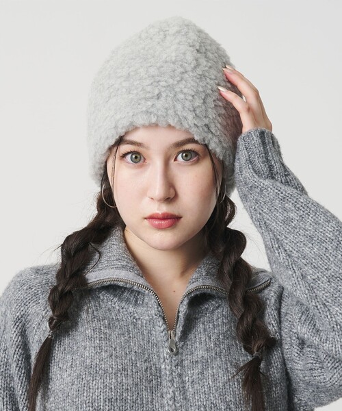 BEAUTY&YOUTH UNITED ARROWS（ビューティーアンドユースユナイテッドアローズ）の「＜COLDBREAKER＞エッグ ハット（ハット・レディース・モカ/グレー系・FREE）」の2枚目の写真