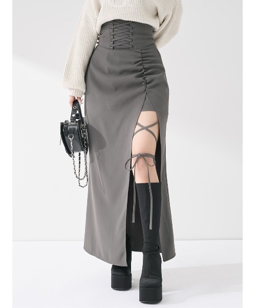スリットコルセットロングスカート（スカート）｜Darich（ダーリッチ