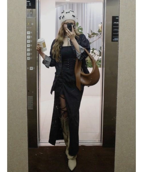 スリットコルセットロングスカート（スカート）｜Darich（ダーリッチ