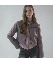 Rider Art Leather Jacket PURPLE