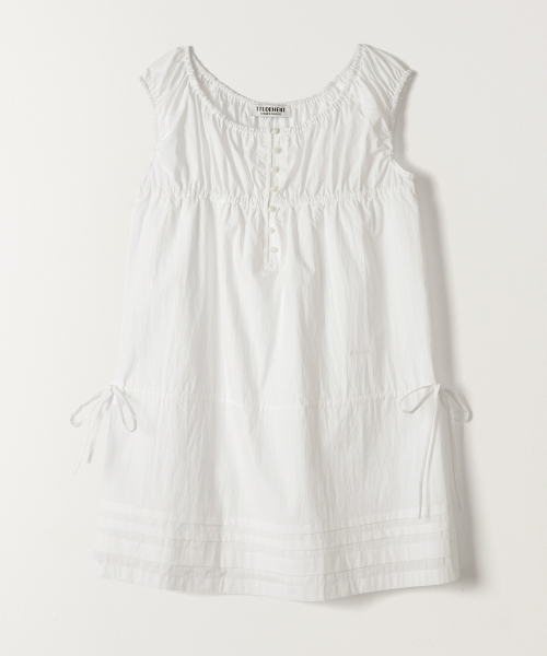 TTUDEMENT(トュードメント)の「SHIRRING BABY DOLL DRESS WHITE(ワンピース・レディース・その他・SMALL/MEDIUM)」の5枚目の写真