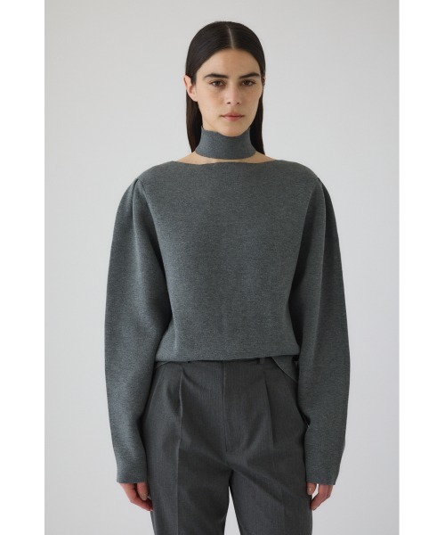 RIM.ARK(リムアーク)の「Neck parts knit tops ネックパーツニットトップス(ニット/セーター・レディース・グレー/ブルー/ブラック・FREE)」の15枚目の写真