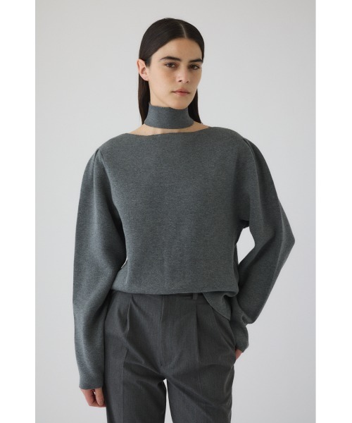 RIM.ARK(リムアーク)の「Neck parts knit tops ネックパーツニットトップス(ニット/セーター・レディース・グレー/ブルー/ブラック・FREE)」の16枚目の写真