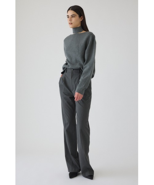 RIM.ARK(リムアーク)の「Neck parts knit tops ネックパーツニットトップス(ニット/セーター・レディース・グレー/ブルー/ブラック・FREE)」の6枚目の写真