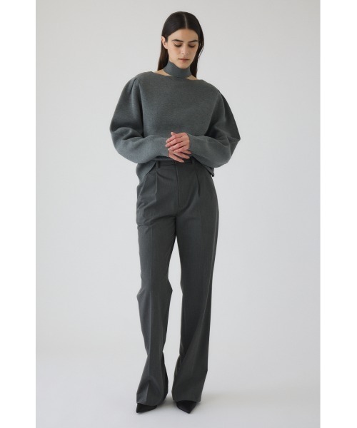 RIM.ARK(リムアーク)の「Neck parts knit tops ネックパーツニットトップス(ニット/セーター・レディース・グレー/ブルー/ブラック・FREE)」の7枚目の写真