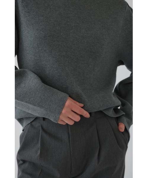 RIM.ARK(リムアーク)の「Neck parts knit tops ネックパーツニットトップス(ニット/セーター・レディース・グレー/ブルー/ブラック・FREE)」の11枚目の写真