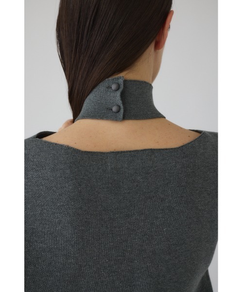 RIM.ARK(リムアーク)の「Neck parts knit tops ネックパーツニットトップス(ニット/セーター・レディース・グレー/ブルー/ブラック・FREE)」の13枚目の写真