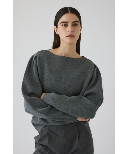 RIM.ARK(リムアーク)の「Neck parts knit tops ネックパーツニットトップス(ニット/セーター・レディース・グレー/ブルー/ブラック・FREE)」の14枚目の写真