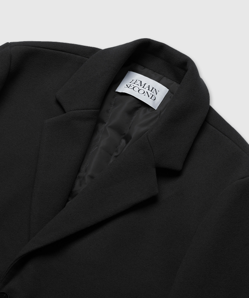 LEMAIN SECOND（リメインセカンド）の「WOOL BLEND OVERFIT SINGLE COAT [BLACK]（チェスターコート・メンズ・その他・LARGE）」の7枚目の写真