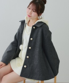 BORDERS at BALCONY/ボーダーズアットバルコニー】FRINGE TWEED JACKET