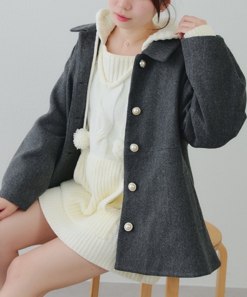 [新品未使用]Prose verse ステンカラーペプラムミドルコート ステンカラーペプラムミドルコート | prose verse(プロズヴェール