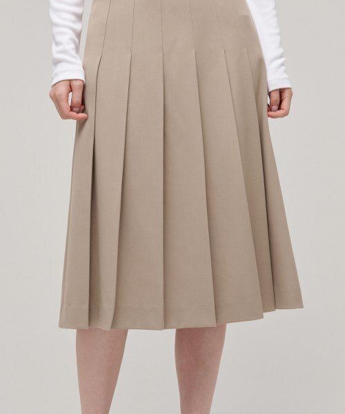 MUSINSA STANDARD WOMAN(ムシンサスタンダードウーマン)の「レディースプリーツミディスカート【ベージュ】(スカート・レディース・その他・SMALL/MEDIUM/LARGE/X-SMALL)」の9枚目の写真