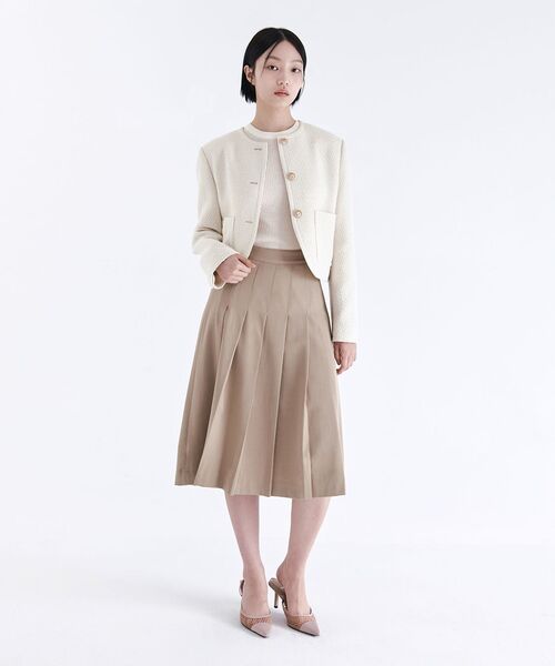 MUSINSA STANDARD WOMAN(ムシンサスタンダードウーマン)の「レディースプリーツミディスカート【ベージュ】(スカート・レディース・その他・SMALL/MEDIUM/LARGE/X-SMALL)」の8枚目の写真