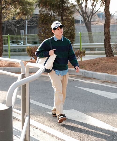 OUTSTANDING(アウトスタンディング)の「PURE WOOL WHOLEGARMENT STRIPE KNIT_GREEN/BLUE(ニット/セーター・メンズ・その他・SMALL/MEDIUM/LARGE)」の6枚目の写真