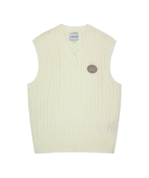 Wacky WiLLy（ワッキーウィリー）の「Wafen Skashi V-neck Knit Vest White（ベスト）」