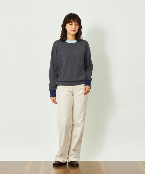 MACKINTOSH PHILOSOPHY（ﾏｯｷﾝﾄｯｼｭ ﾌｨﾛｿﾌｨｰ）の「GREY LABEL ウールカシミヤバイカラーニット（ニット/セーター・レディース・ベージュ系その他3/グレー系その他2・2/6）」の9枚目の写真