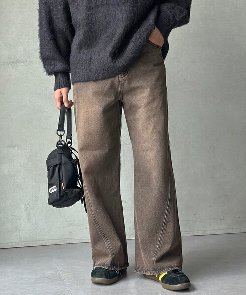 CPCM（シーピーシーエム）の「立体裁断セミフレアデニム（デニムパンツ・メンズ・ブルー/ブラック/ネイビー・MEDIUM/LARGE）」の9枚目の写真