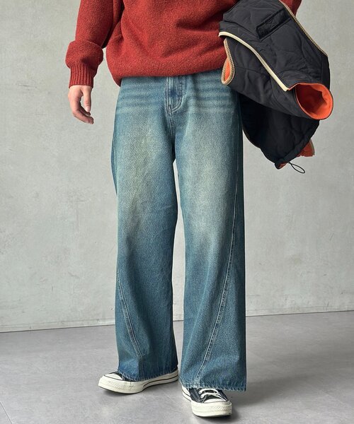 CPCM（シーピーシーエム）の「立体裁断セミフレアデニム（デニムパンツ・メンズ・ブルー/ブラック/ネイビー・MEDIUM/LARGE）」の13枚目の写真