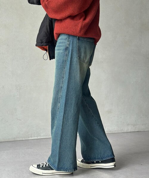 CPCM（シーピーシーエム）の「立体裁断セミフレアデニム（デニムパンツ・メンズ・ブルー/ブラック/ネイビー・MEDIUM/LARGE）」の14枚目の写真