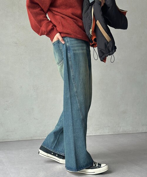 CPCM（シーピーシーエム）の「立体裁断セミフレアデニム（デニムパンツ・メンズ・ブルー/ブラック/ネイビー・MEDIUM/LARGE）」の16枚目の写真