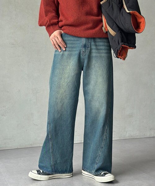 CPCM（シーピーシーエム）の「立体裁断セミフレアデニム（デニムパンツ・メンズ・ブルー/ブラック/ネイビー・MEDIUM/LARGE）」の17枚目の写真