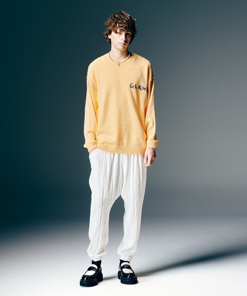 glamb(グラム)の「Hand Beaded Logo Knit / ハンドビーデッドロゴニット(ニット/セーター・メンズ・イエロー/ブラック/ブルー・S/M/L)」の13枚目の写真
