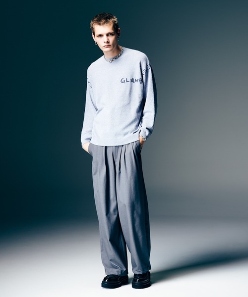 glamb(グラム)の「Hand Beaded Logo Knit / ハンドビーデッドロゴニット(ニット/セーター・メンズ・イエロー/ブラック/ブルー・S/M/L)」の12枚目の写真