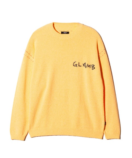 glamb(グラム)の「Hand Beaded Logo Knit / ハンドビーデッドロゴニット(ニット/セーター・メンズ・イエロー/ブラック/ブルー・S/M/L)」の6枚目の写真
