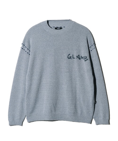 glamb(グラム)の「Hand Beaded Logo Knit / ハンドビーデッドロゴニット(ニット/セーター・メンズ・イエロー/ブラック/ブルー・S/M/L)」の5枚目の写真