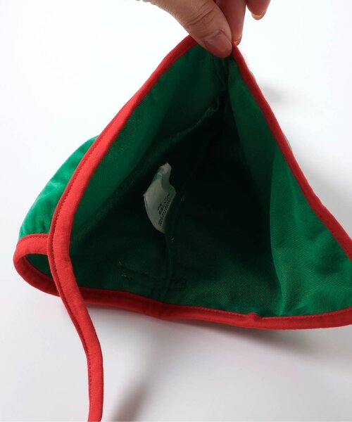 BREEZE（ブリーズ）の「ベロアベビーボンネット（ニットキャップ/ビーニー・キッズ・グリーン/レッド・48）」の5枚目の写真