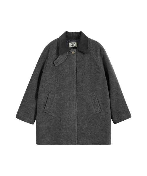 Rest&Recreation(レストアンドレクリエーション)の「WOOL BALMACAAN COAT - GREY(チェスターコート・レディース・その他・ONE)」の1枚目の写真