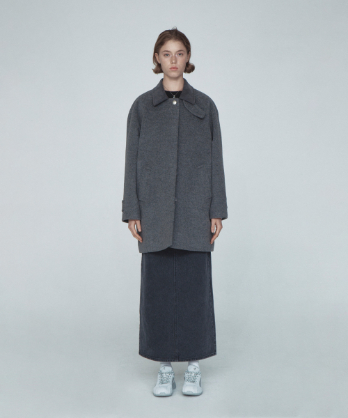 Rest&Recreation(レストアンドレクリエーション)の「WOOL BALMACAAN COAT - GREY(チェスターコート・レディース・その他・ONE)」の4枚目の写真