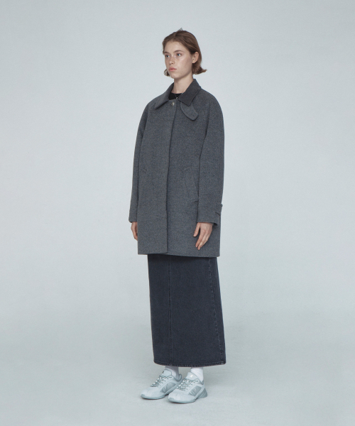 Rest&Recreation(レストアンドレクリエーション)の「WOOL BALMACAAN COAT - GREY(チェスターコート・レディース・その他・ONE)」の3枚目の写真