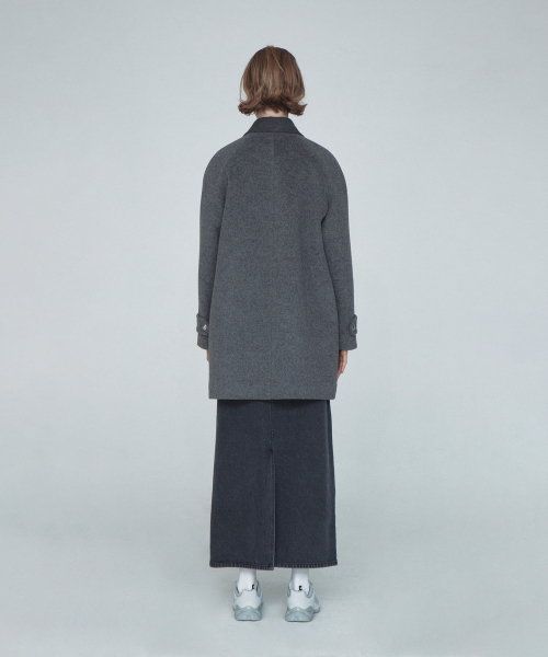 Rest&Recreation(レストアンドレクリエーション)の「WOOL BALMACAAN COAT - GREY(チェスターコート・レディース・その他・ONE)」の2枚目の写真