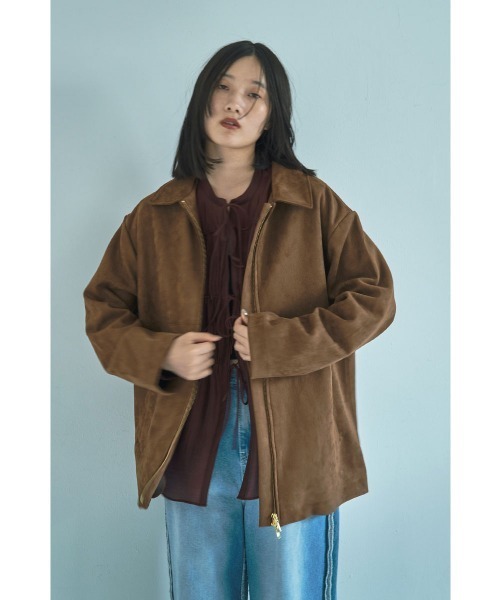marjour(マージュール)の「FAKE SUEDE BLOUSON(ブルゾン・レディース・ブラウン・M)」の21枚目の写真