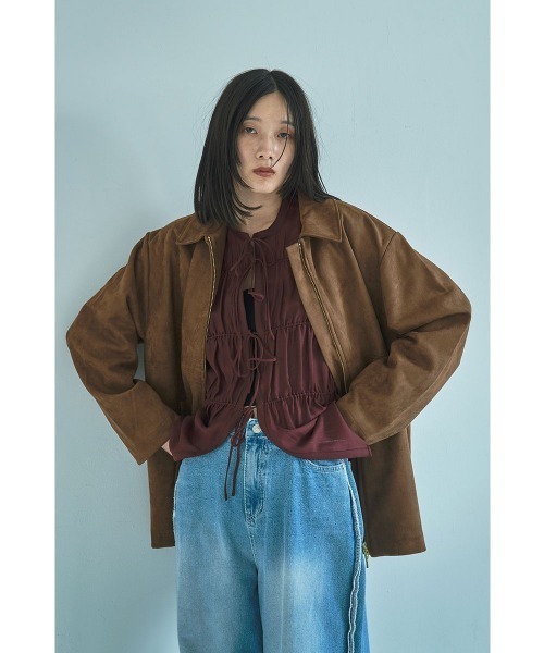 marjour(マージュール)の「FAKE SUEDE BLOUSON(ブルゾン・レディース・ブラウン・M)」の16枚目の写真