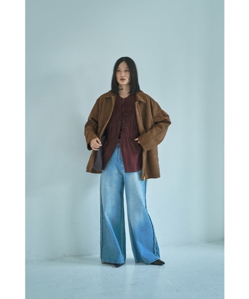 marjour(マージュール)の「FAKE SUEDE BLOUSON(ブルゾン・レディース・ブラウン・M)」の10枚目の写真