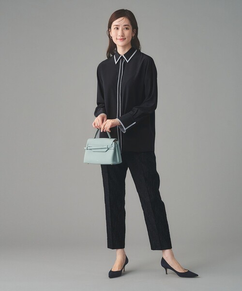 UNITED ARROWS（ユナイテッドアローズ）の「GISHA 2トーン ジャガード パンツ（スラックス・レディース・ネイビー/ダークグレー・40/38/36）」の6枚目の写真