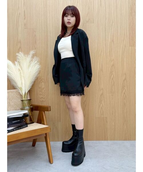 EVRIS（エヴリス）の「レースコンビミニスカート【セットアップ着用可能】（スカート・レディース・ブラック/ブラウン/その他1・SMALL/MEDIUM）」の11枚目の写真