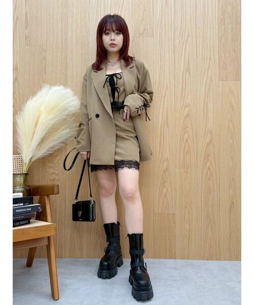 EVRIS（エヴリス）の「レースコンビミニスカート【セットアップ着用可能】（スカート・レディース・ブラック/ブラウン/その他1・SMALL/MEDIUM）」の17枚目の写真