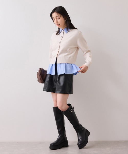 VIS（ビス）の「レザーショートパンツ（その他パンツ・レディース・ブラック/キャメル・FREE）」の9枚目の写真