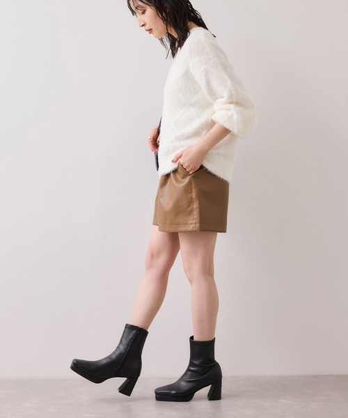 VIS（ビス）の「レザーショートパンツ（その他パンツ・レディース・ブラック/キャメル・FREE）」の16枚目の写真