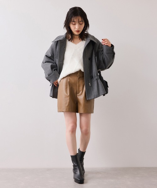 VIS（ビス）の「レザーショートパンツ（その他パンツ・レディース・ブラック/キャメル・FREE）」の18枚目の写真