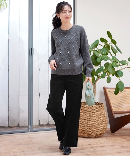 Tiaclasse（ティアクラッセ）の「コーデュロイパンツ（その他パンツ・レディース・ブラック/ライトグレー・M/L/S）」の11枚目の写真