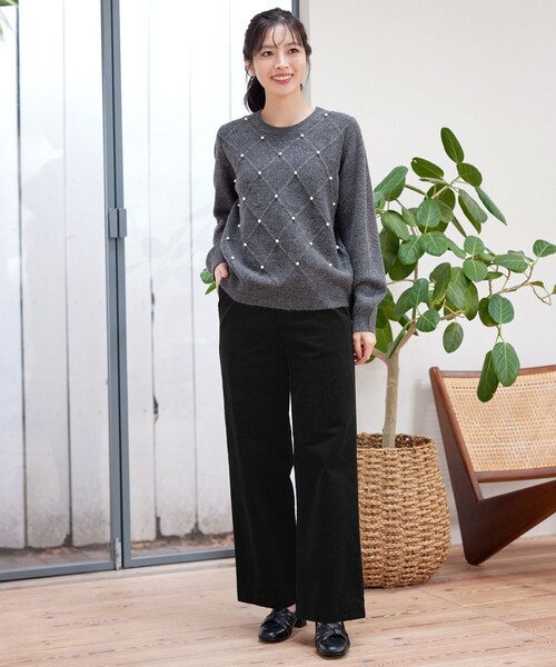 Tiaclasse（ティアクラッセ）の「コーデュロイパンツ（その他パンツ・レディース・ブラック/ライトグレー・M/L/S）」の15枚目の写真