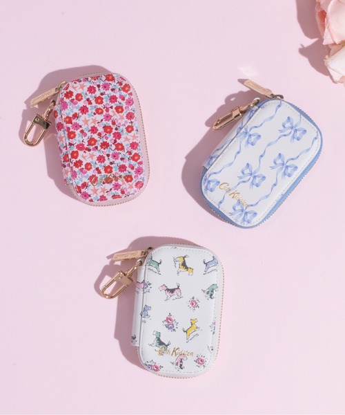 Cath Kidston（キャスキッドソン）の「カウレザーキーケース（キーケース/キーアクセサリー・レディース・サックスブルー/アイボリー/ピンク・FREE）」の4枚目の写真